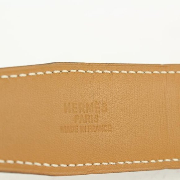 Hermès Brown x Gold 32mm Reversible H Logo Belt